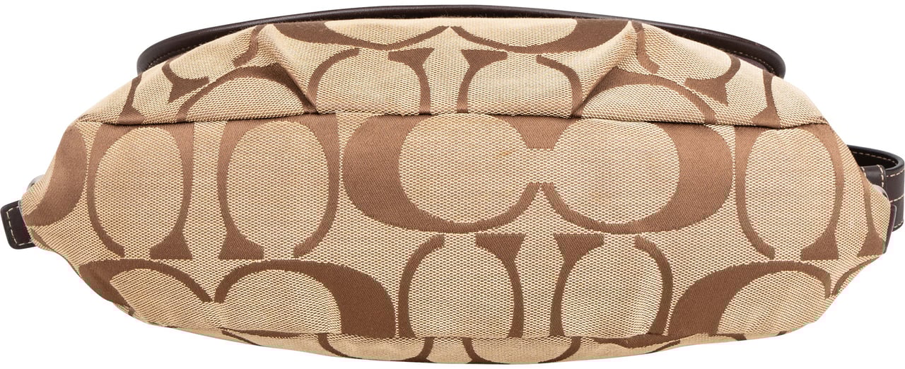 Coach Coach Big Monogram Turnlock Handbag Bruin