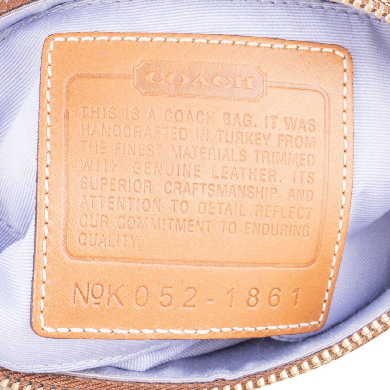 Coach Coach Signature Monogram Handbag Bruin