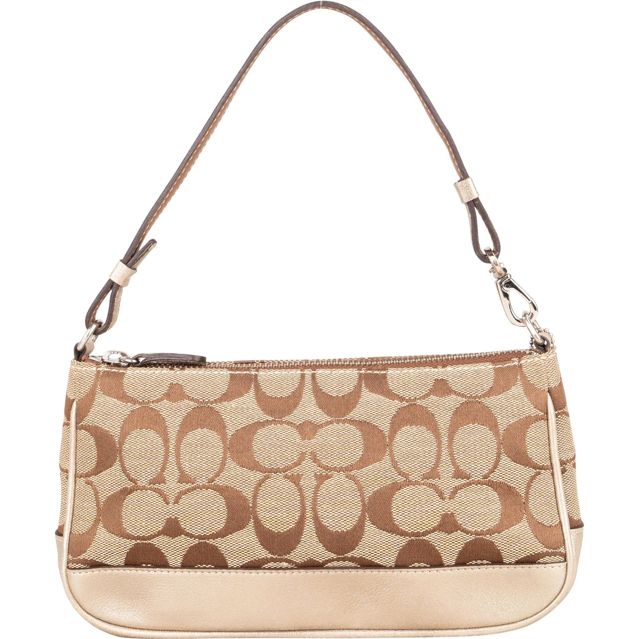 Coach Coach Signature Monogram Handbag Bruin