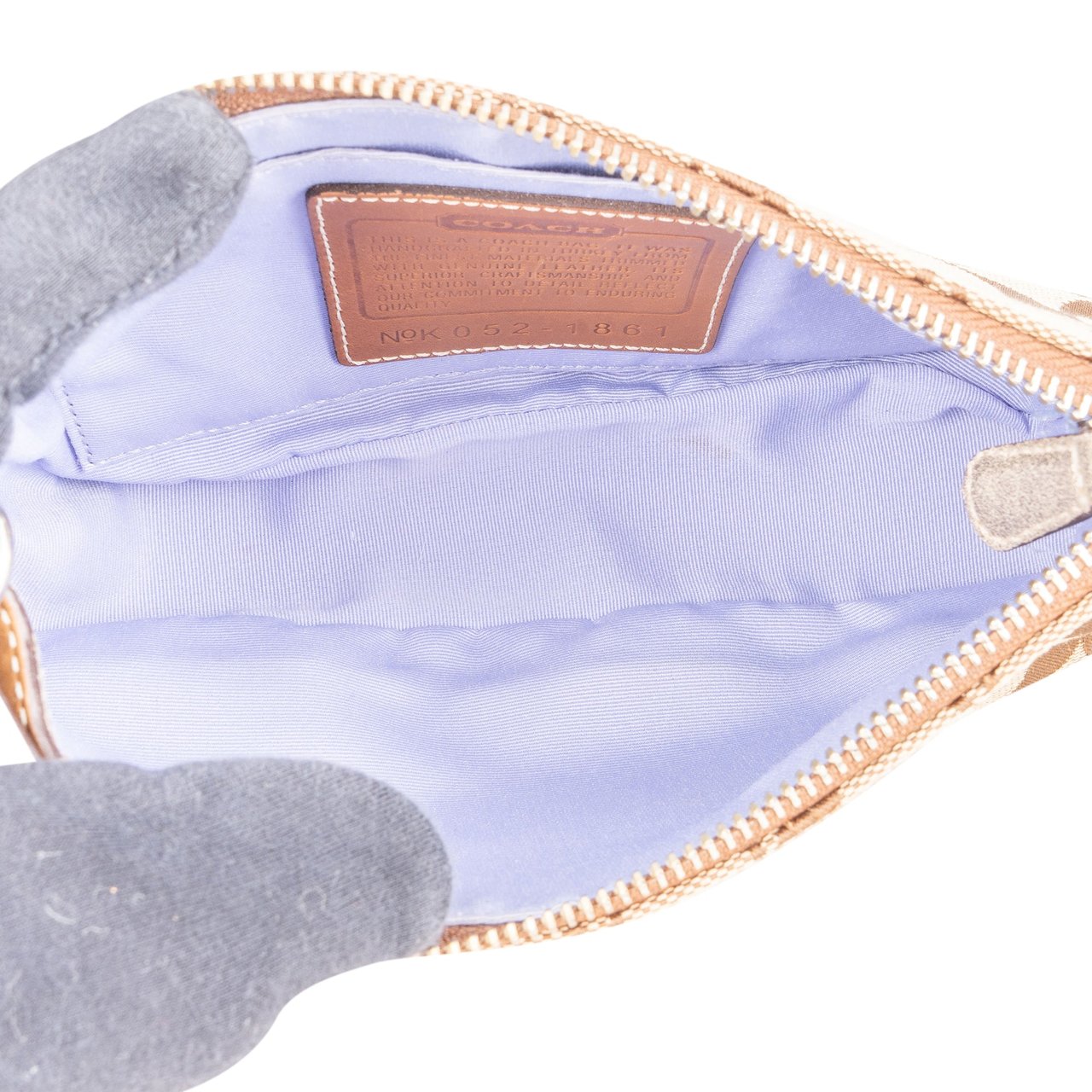 Coach Coach Signature Monogram Handbag Bruin