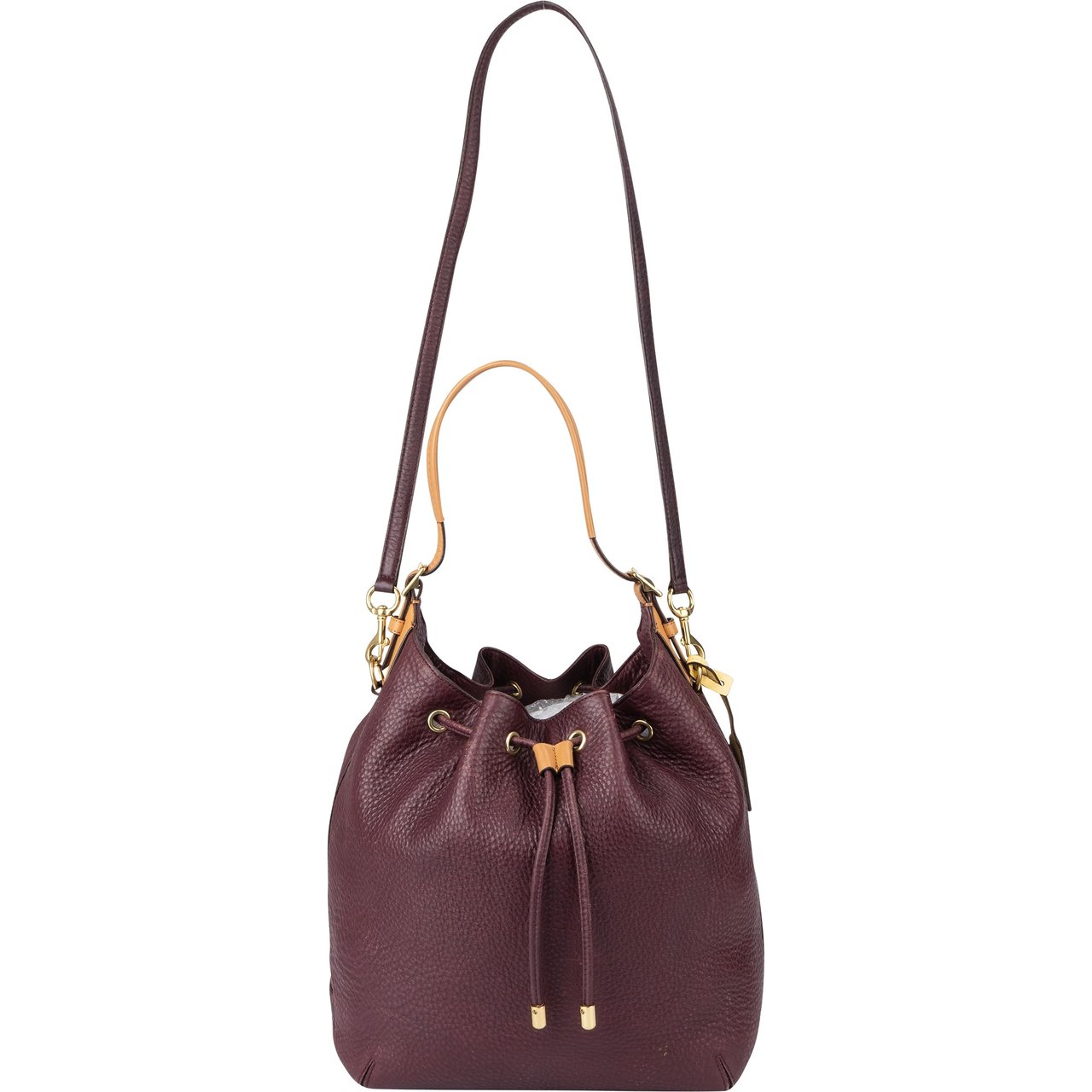 Coach Coach Purple Leather Bucket Shoulder Bag Paars