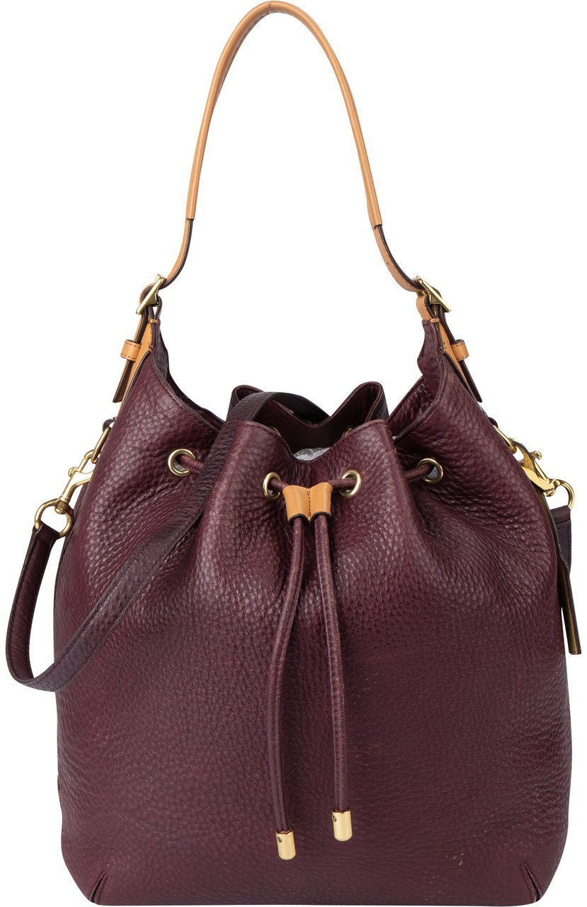 Coach Coach Purple Leather Bucket Shoulder Bag Paars