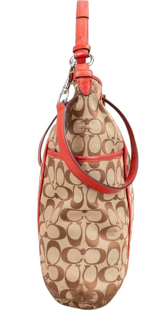 Coach Signature Monogram Handbag Bruin