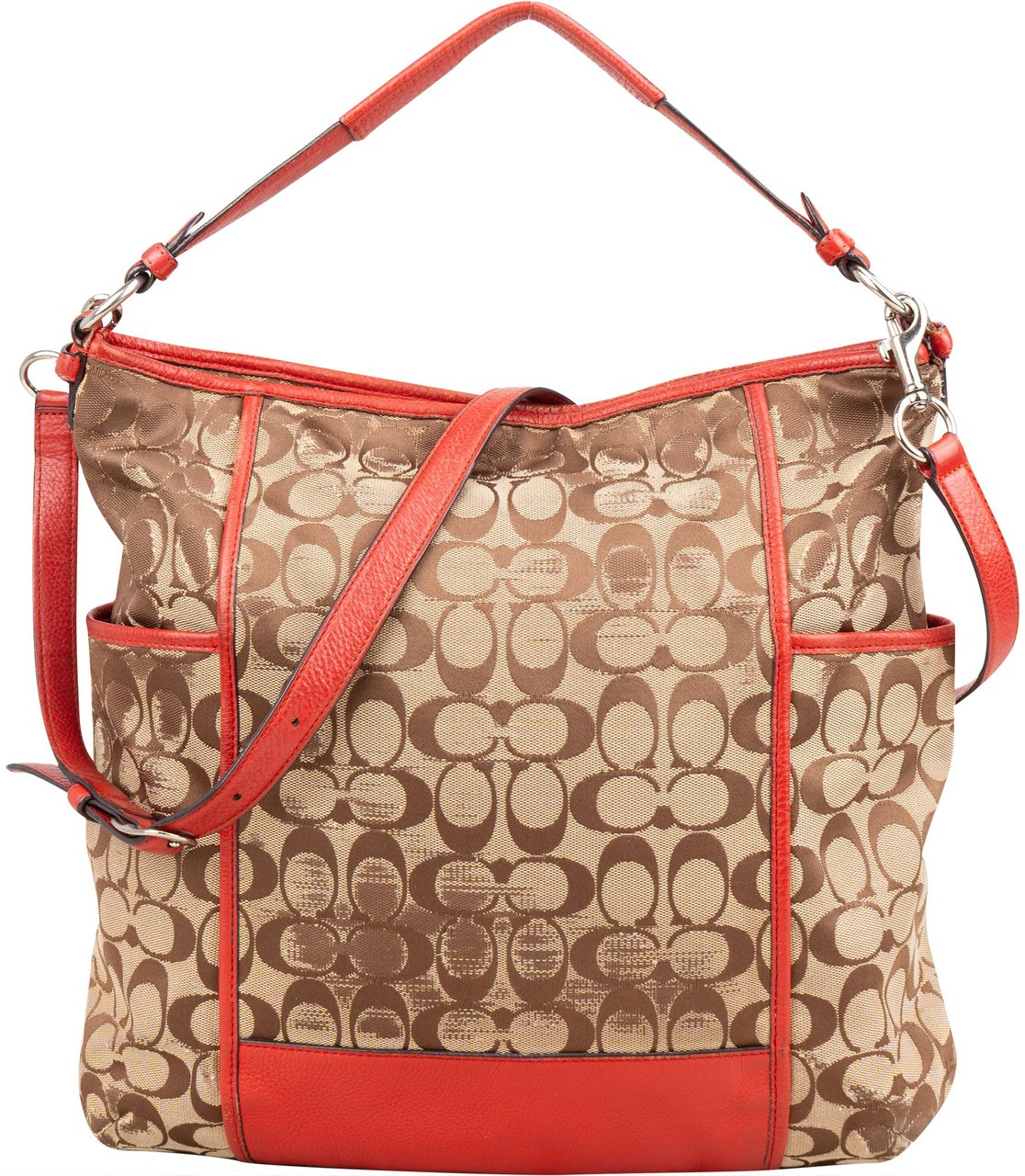 Coach Signature Monogram Handbag Bruin