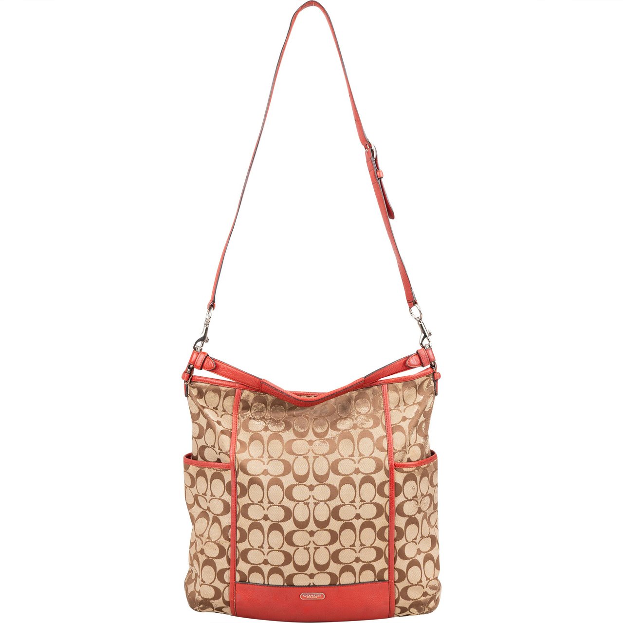 Coach Signature Monogram Handbag Bruin