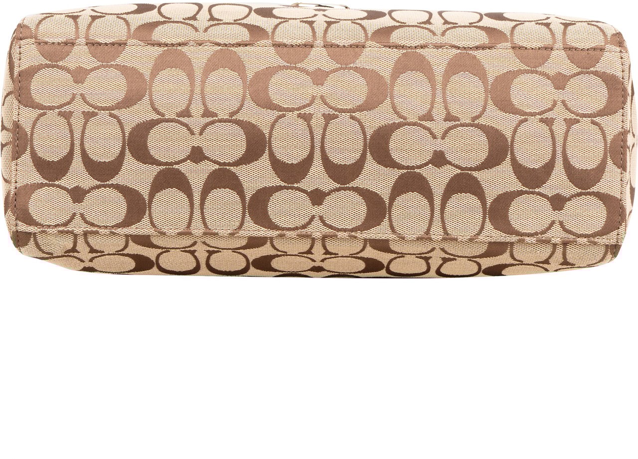 Coach Coach Signature Monogram Hobo Bag Bruin