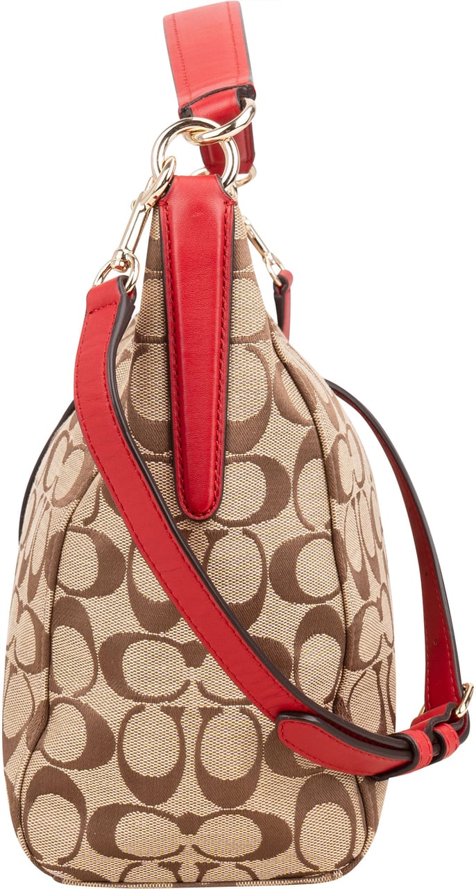 Coach Coach Signature Monogram Hobo Bag Bruin
