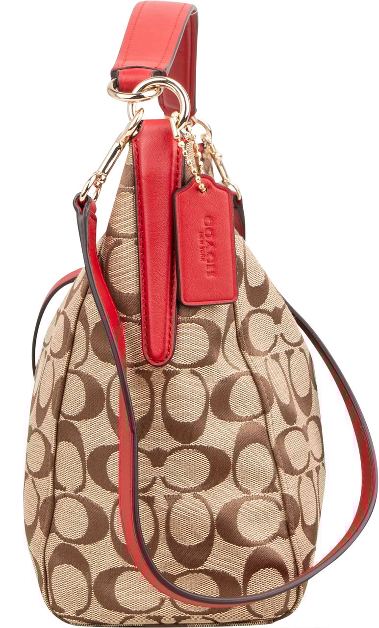 Coach Coach Signature Monogram Hobo Bag Bruin