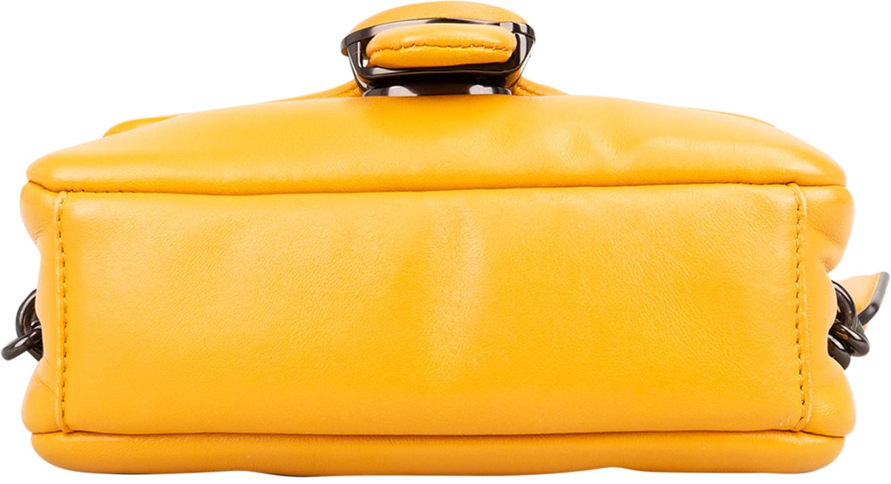 Coach Coach Yellow Leather Tabby 18 Handbag Geel