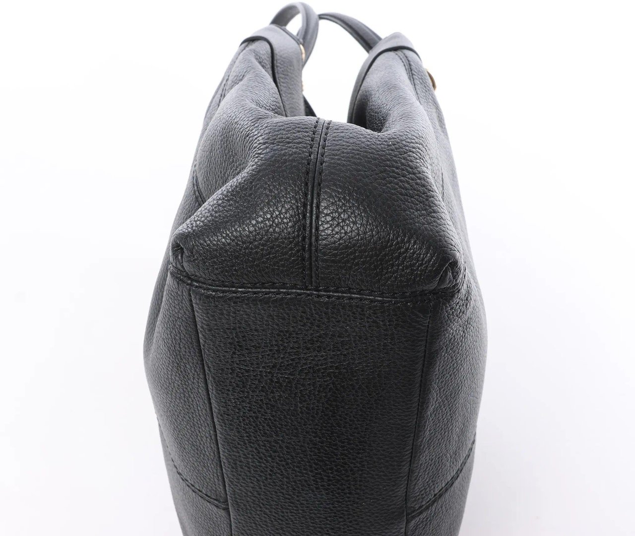 Coach Lexy Pebbled Leather Shoulder Bag in Black Zwart