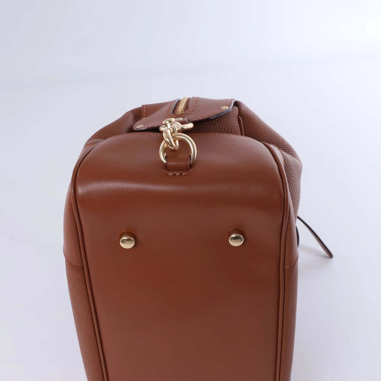 Coach Lane Satchel Leather 2Way Handbag in Brown Bruin