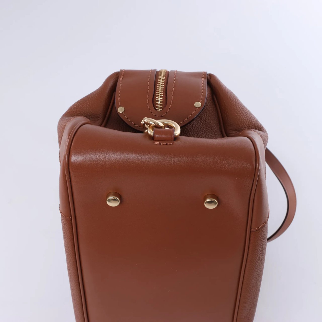 Coach Lane Satchel Leather 2Way Handbag in Brown Bruin