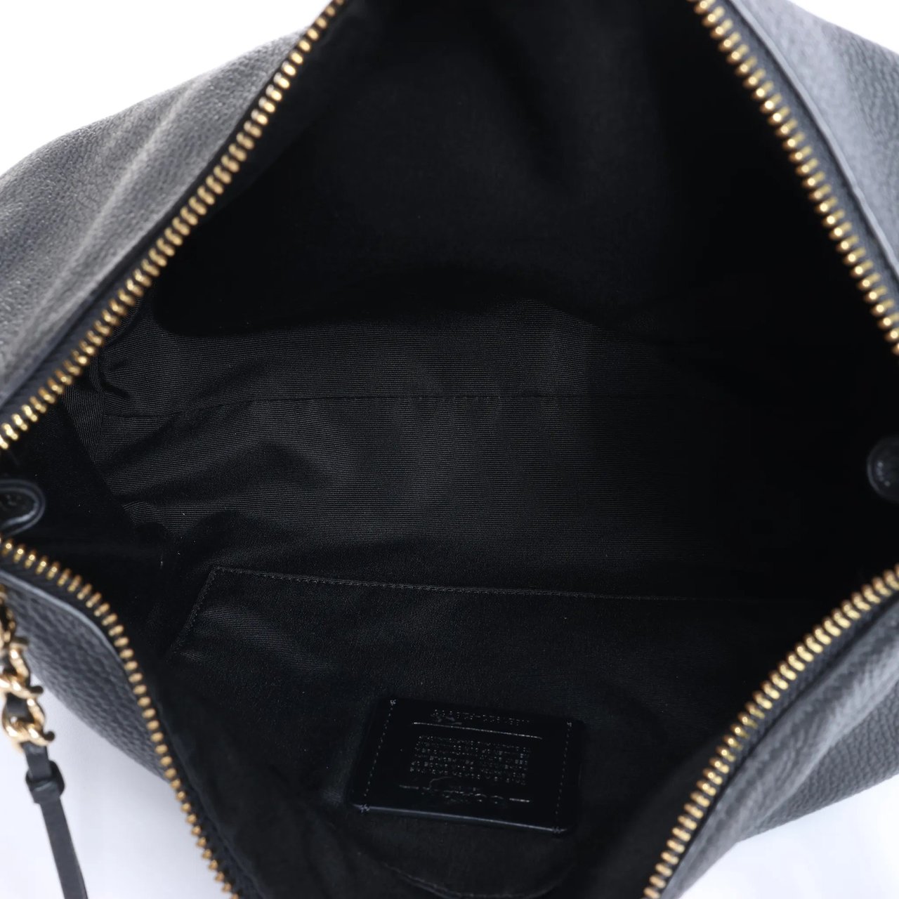 Coach Mia Leather Shoulder Bag in Black Zwart