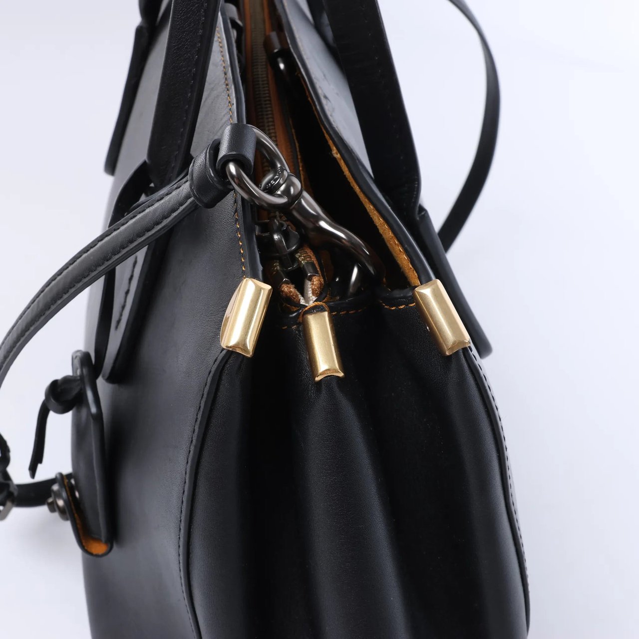 Coach 1941 Cooper Carryall Leather 2Way Handbag in Black Zwart