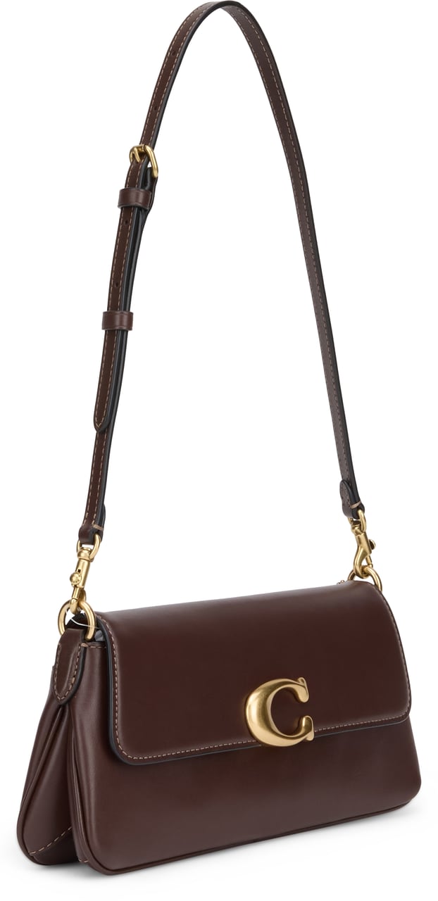 Coach Jet shoulder bag in leather Bruin