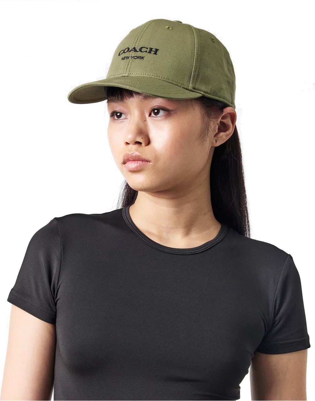 Coach Embroidered Logo Baseball Cap Groen