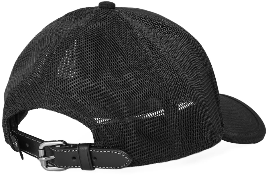 Coach Embroidered Logo Trucker Hat Cap Zwart