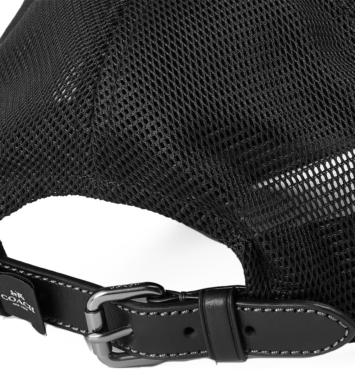 Coach Embroidered Logo Trucker Hat Cap Zwart