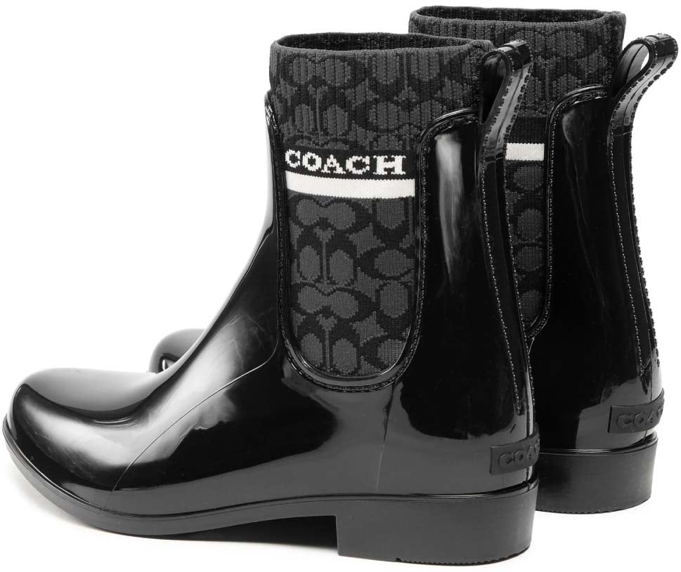 Coach Rivington Wellington Rubber Boots Zwart