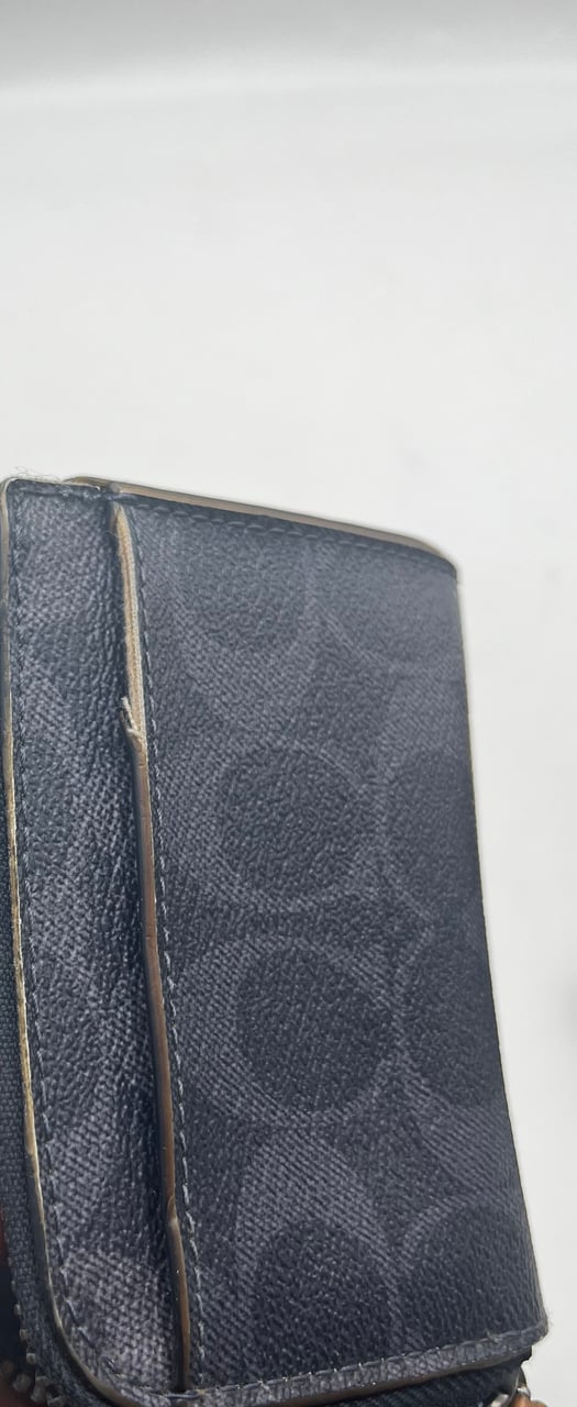 Coach Coach Card holder leather mini Zwart