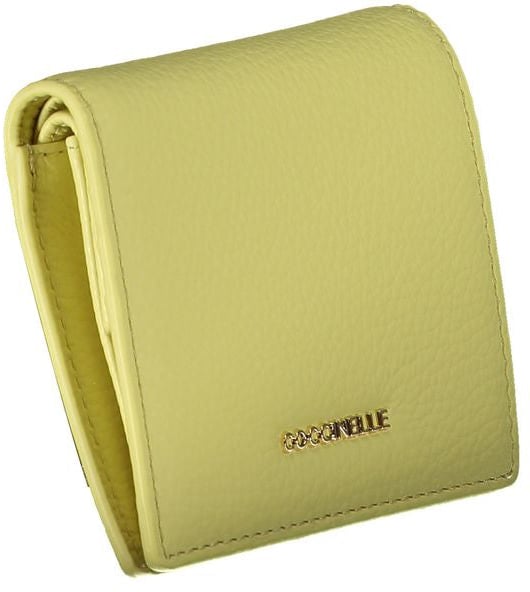 Coccinelle Coccinelle Giallo Leather Women Wallet Geel