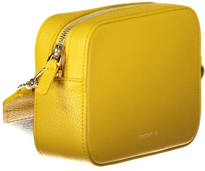 Coccinelle Coccinelle Giallo Leather Women Handbag Zwart