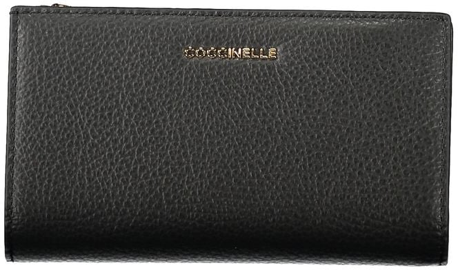 Coccinelle Coccinelle Nero Leather Women Wallet Zwart
