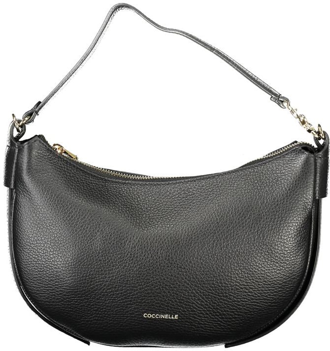 Coccinelle Coccinelle Black Leather Women Shoulder Bag Zwart