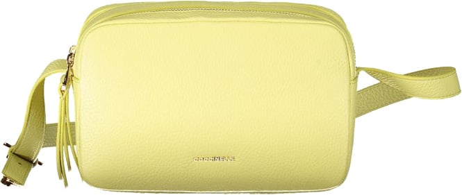 Coccinelle Coccinelle Giallo Leather Women Shoulder Bag Zwart