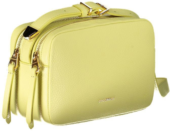 Coccinelle Coccinelle Giallo Leather Women Shoulder Bag Zwart