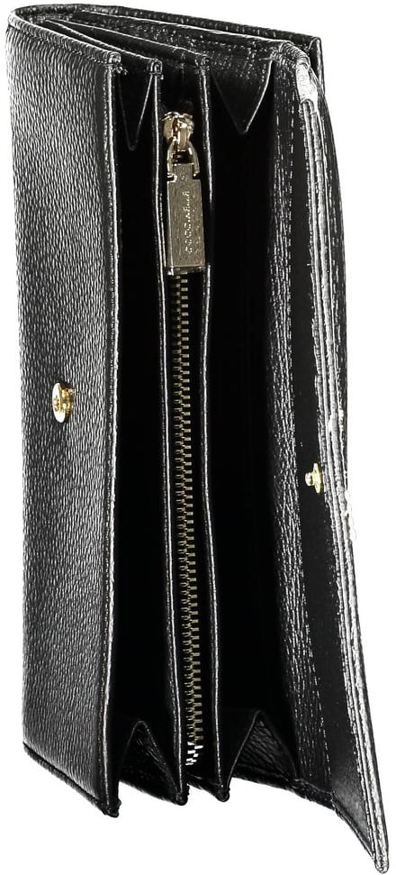 Coccinelle Coccinelle Nero Leather Women Wallet Zwart