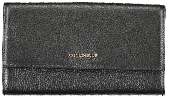 Coccinelle Coccinelle Nero Leather Women Wallet Zwart