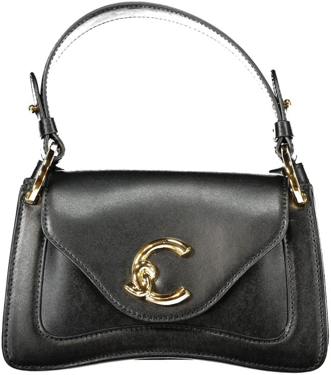 Coccinelle Coccinelle Black Leather Women's Handbag Zwart
