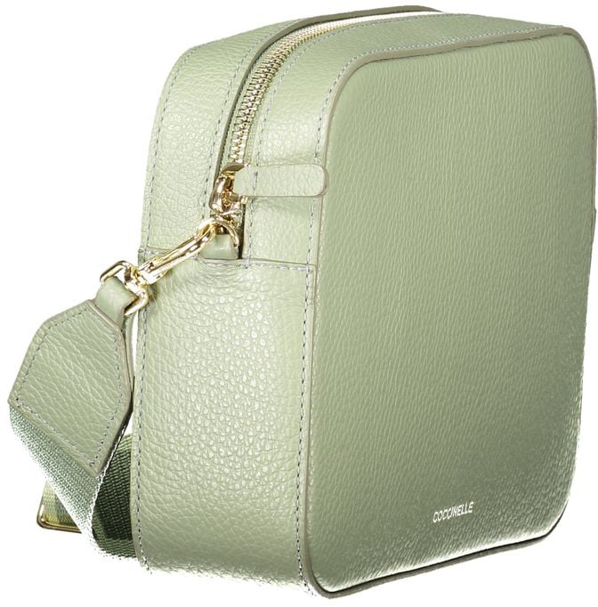 Coccinelle Verde Leather Women Handbag Zwart