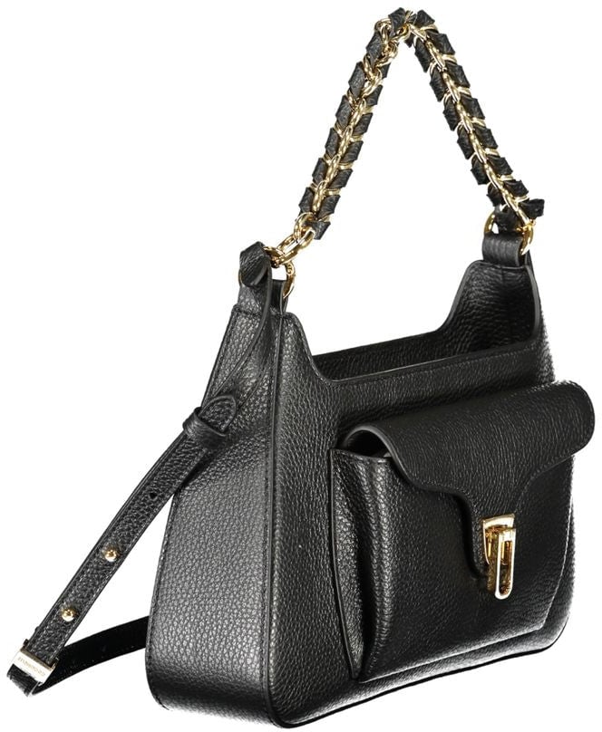 Coccinelle Coccinelle Nero Leather Women Handbag Zwart