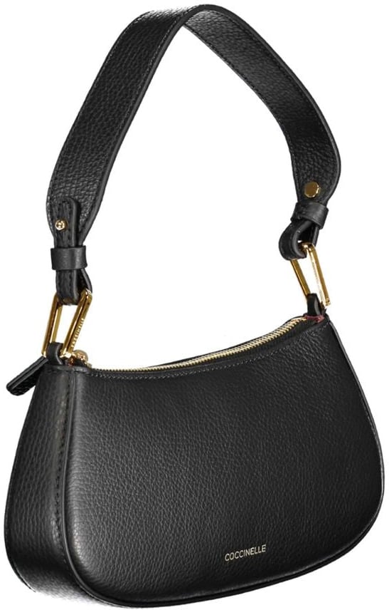 Coccinelle Coccinelle Black Leather Women Handbag Zwart