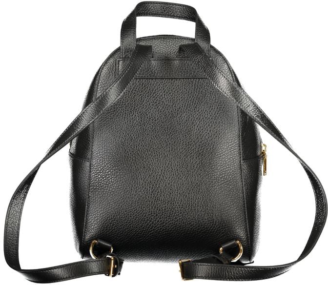 Coccinelle Coccinelle Black Leather Women Backpack Zwart