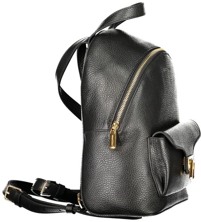 Coccinelle Coccinelle Black Leather Women Backpack Zwart