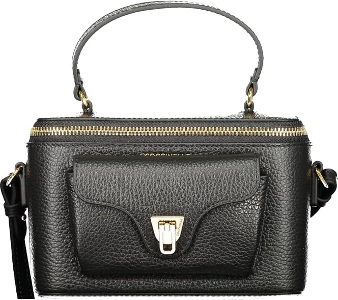 Coccinelle Black Leather Women Handbag Zwart