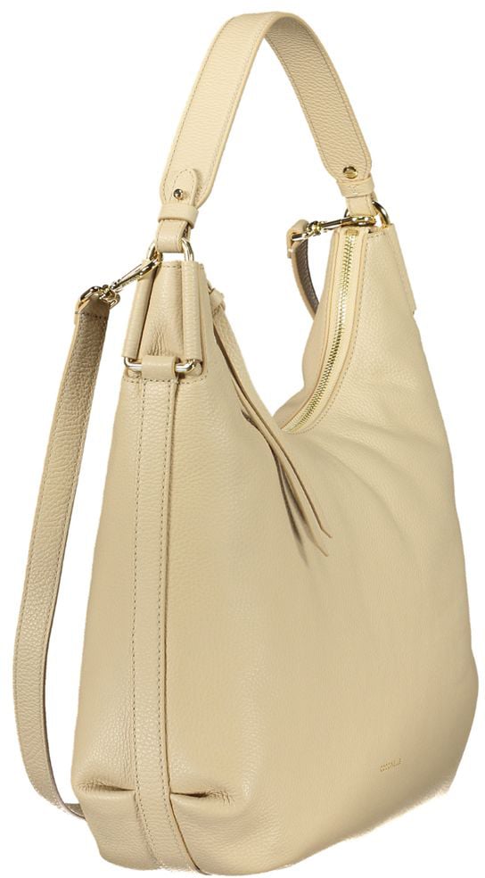 Coccinelle Coccinelle Beige Leather Women Handbag Zwart