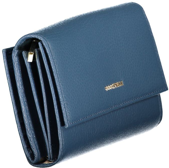 Coccinelle Coccinelle Blue Leather Women Wallet Blauw