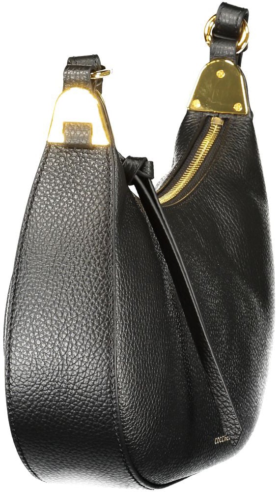 Coccinelle Coccinelle Nero Leather Women Handbag Zwart