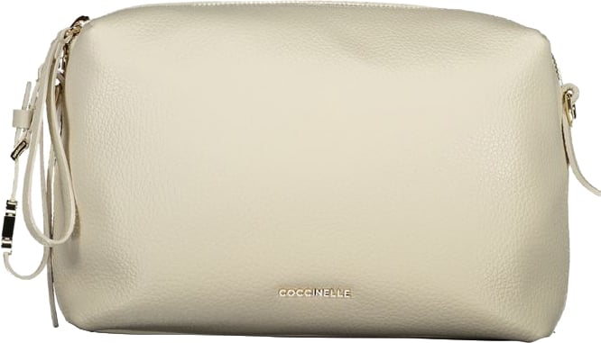Coccinelle Bianco Leather Women Handbag Zwart