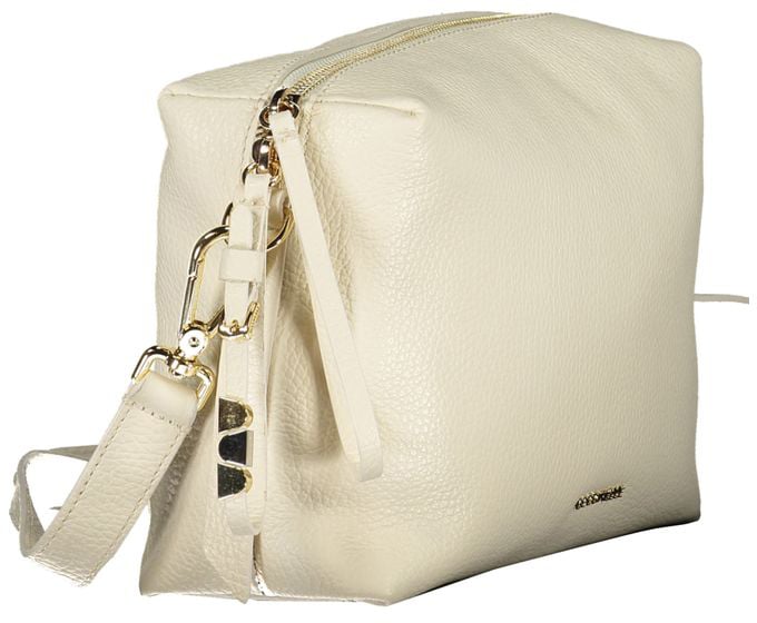 Coccinelle Bianco Leather Women Handbag Zwart