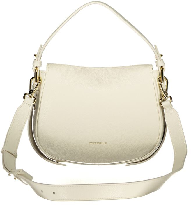Coccinelle Coccinelle White Leather Handbag Wit