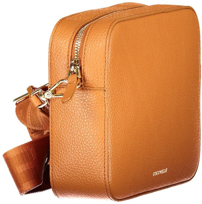 Coccinelle Coccinelle Arancione Leather Women Handbag Beige