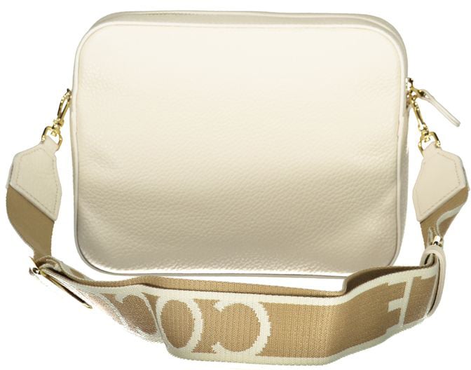 Coccinelle Coccinelle White Leather Handbag Wit