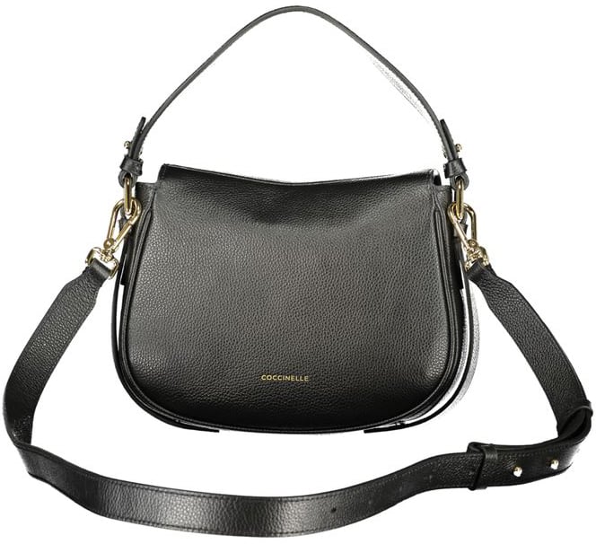 Coccinelle Coccinelle Black Leather Handbag Zwart