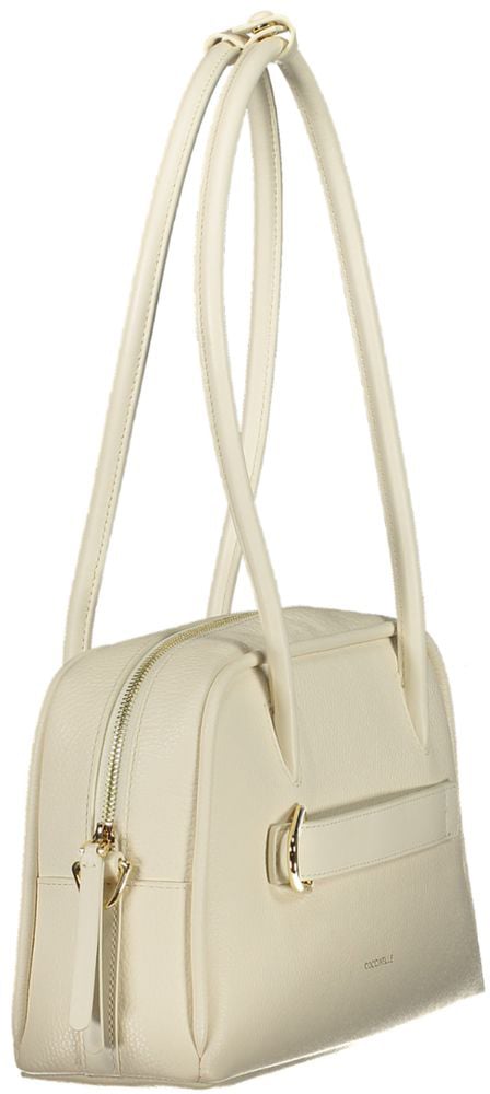 Coccinelle Coccinelle White Leather Handbag Wit