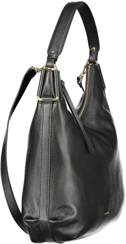 Coccinelle Coccinelle Black Leather Handbag Zwart
